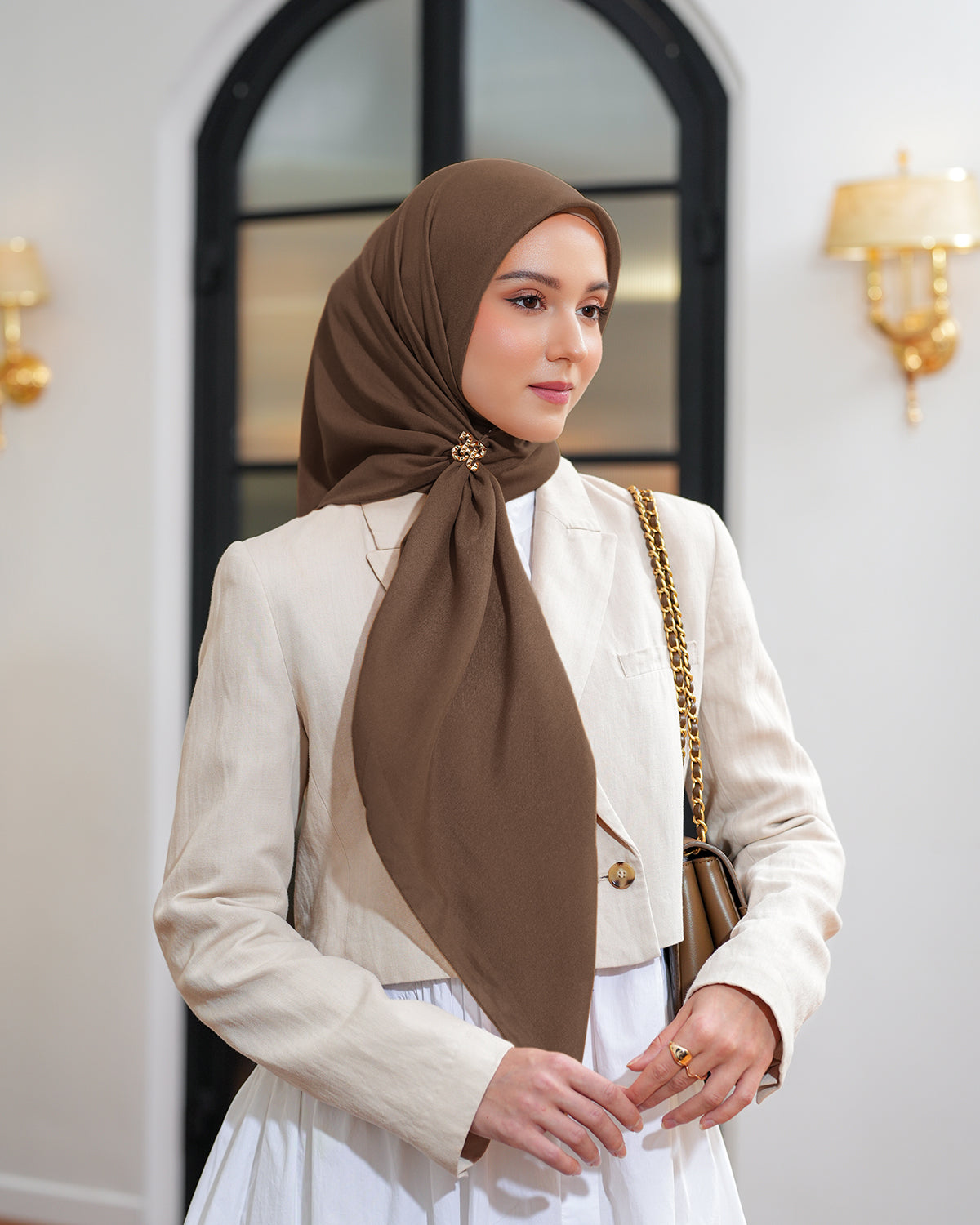 Heaven Lights - Voal Plain - Plain Square Voal Hijab