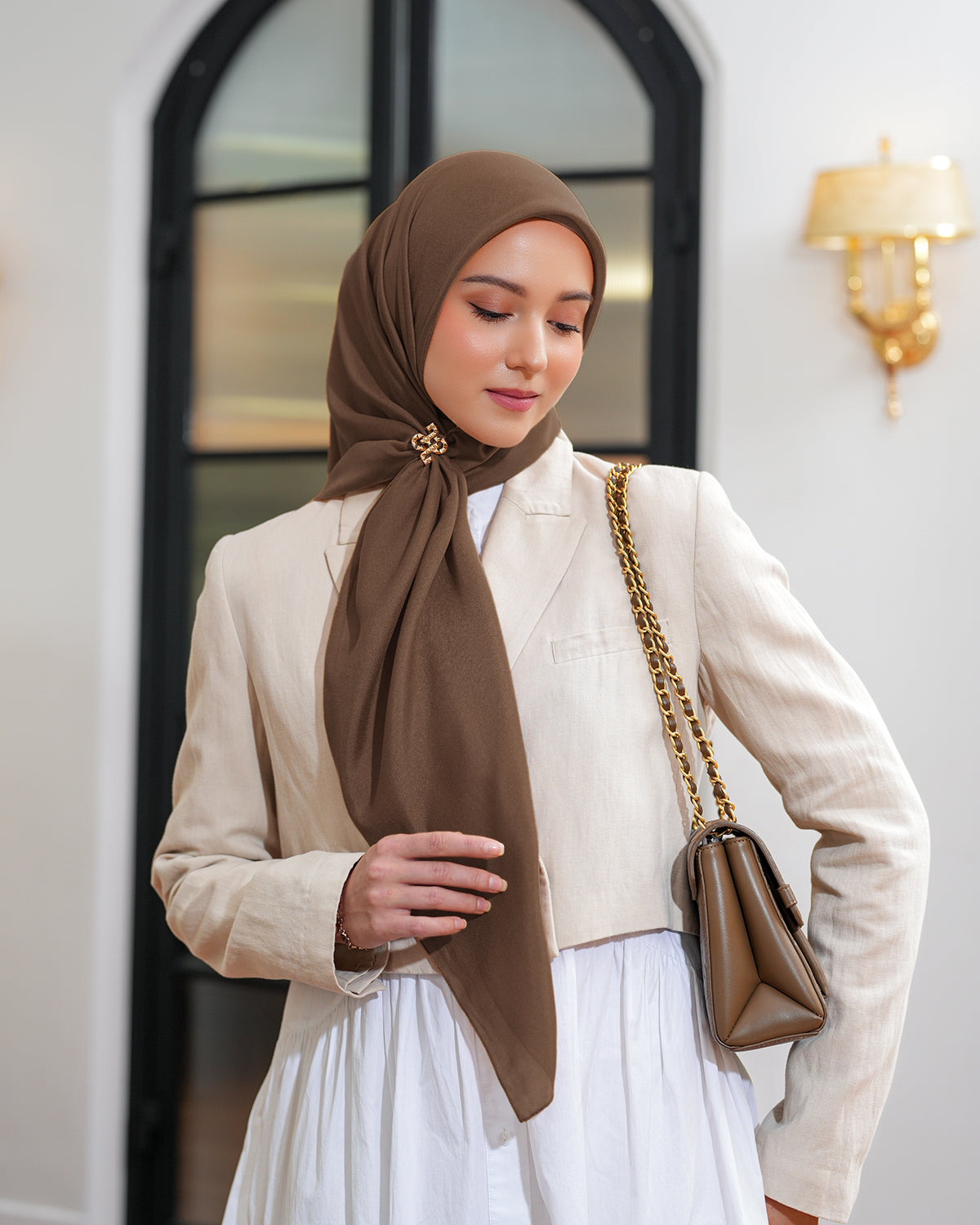 Heaven Lights - Voal Plain - Plain Square Voal Hijab
