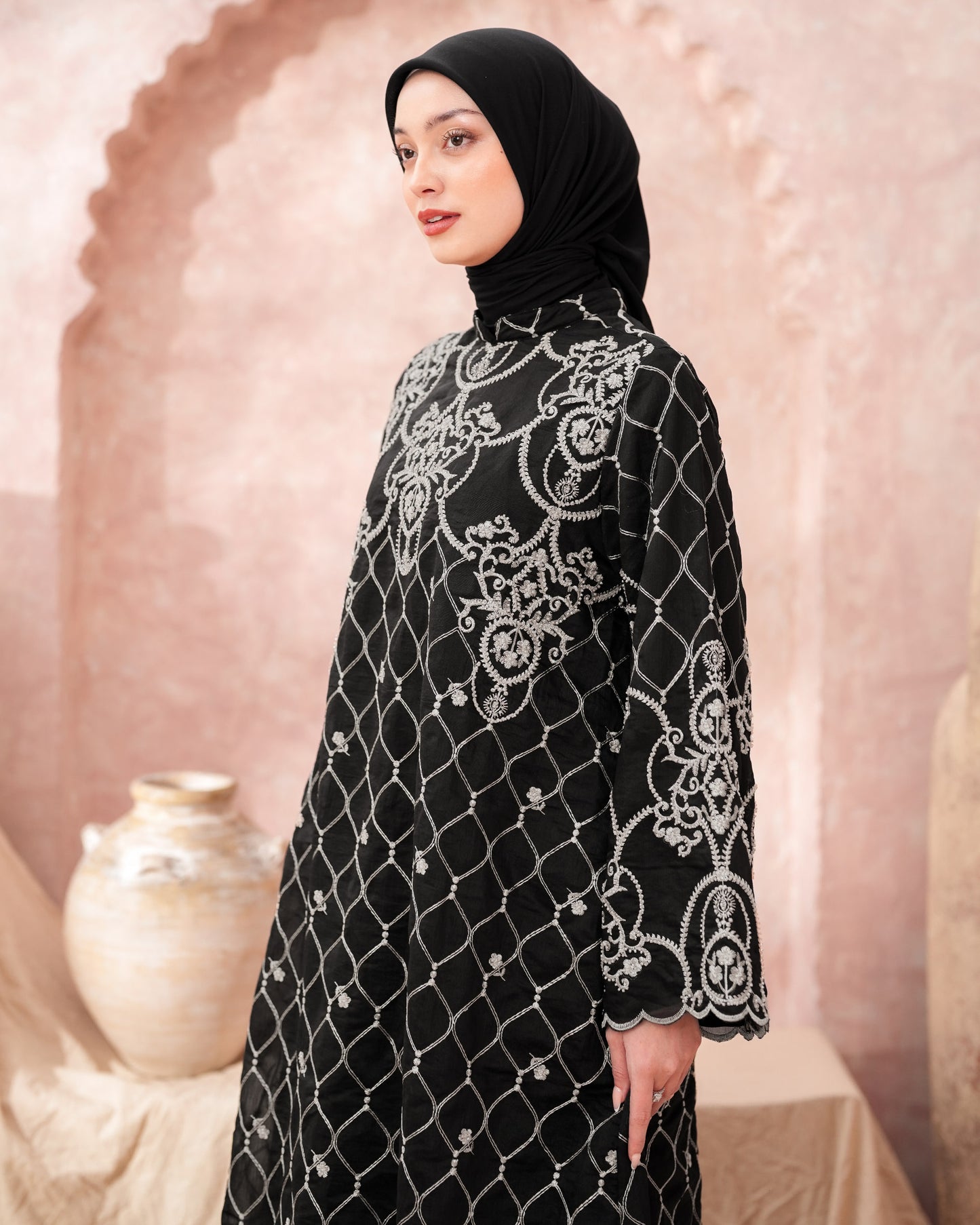 Azalea Midi Embroidery Dress