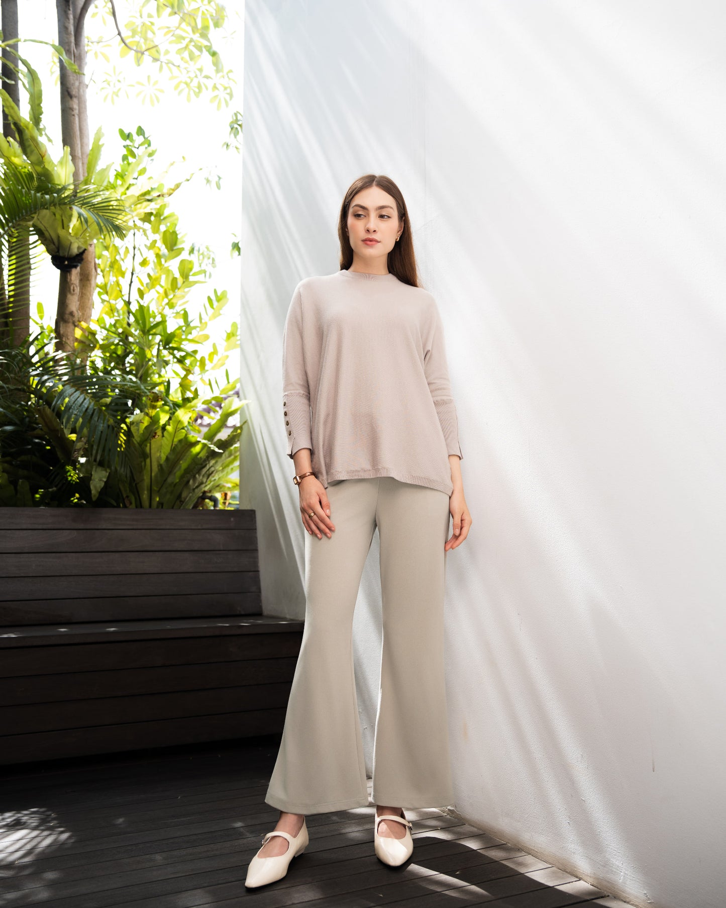 Heaven Lights - Lora Flare Pants - Muslim Women's Cutbray Long Pants