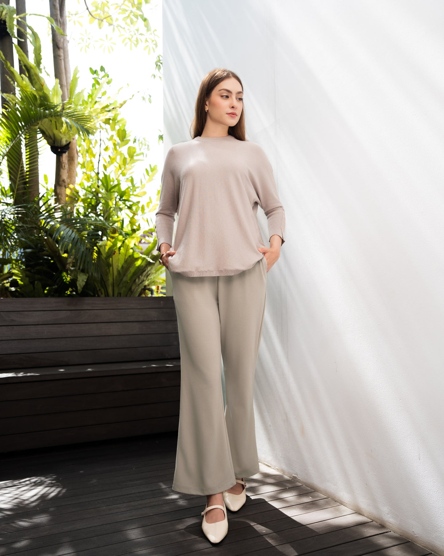 Heaven Lights - Lora Flare Pants - Muslim Women's Cutbray Long Pants
